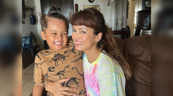 Nisha Rawal and her son Kavish Mehra