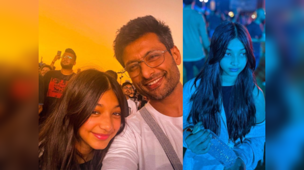 Indraneil Sengupta and his daughter