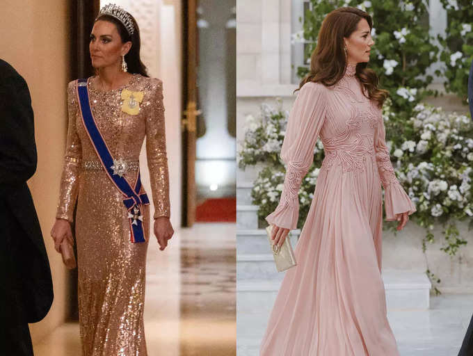 Kate Middleton stuns in two different outfits at Jordan's crown prince ...