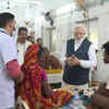 PHOTOS: PM Modi visits Odisha train accident site, meets survivors