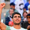 Article image for: <i class="tbold">alcaraz</i> celebrates his victory over Musetti