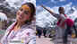 Akshara Singh takes a helicopter to visit Kedarnath Dham