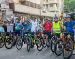 World Bicycling Day: Cycling enthusiasts cruise through Bandra