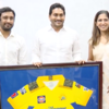 Article image for: Cricketer <i class="tbold">Ambati Rayudu</i> meets CM YS Jagan Mohan Reddy at CM camp office