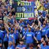 FC Internazionale fans show their support prior to the UEFA Champions League 2022/23 final match against Manchester City at Atatuerk Olympic Stadium in Istanbul, Turkey.