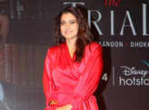 Kajol stuns in a red dress at the trailer launch of The Trial - Pyaar, Kannoon, Dhoka