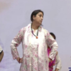 International Yoga Day: Union minister Smriti Irani performs yoga at Noida indoor stadium
