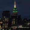 Empire State Building lit up in Tricolour