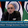 Article image for: ‘PM Modi received exceptional <i class="tbold">warmth</i>, hospitality by Prez Biden’: Foreign Secretary Vinay Kwatra