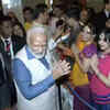 PM Modi receives a warm welcome from members of the Indian community at the Ritz Carlton hotel in Cairo