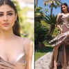 Article image for: Mouni Roy flaunts her gorgeous look wearing a shimmery brown gown with a thigh-high slit