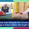 Article image for: PM Modi visits Heliopolis War Cemetery, pays homage to Indian soldiers who fought in WW-I