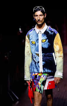 Paris Fashion Week: Pictures from Marine Serre Spring/Summer 2024 menswear collection