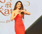 Kiara Advani left us smitten in a red knit dress at Satyaprem Ki Katha musical concert