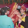 Gate crashers at their wedding