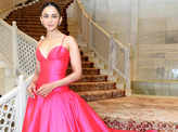 Rakul Preet Singh stuns in hot pink plunge-neck gown at the press conference of 16th edition of the India Couture Week