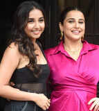 Vidya Balan and Prajakta Koli turn up in style at the promotional event of Neeyat