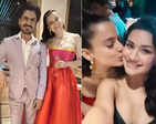 ​Kangana Ranaut and Avneet Kaur make heads turn in a strapless dress at the success party of Tiku Weds Sheru​