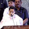 NCP leader Aditi Tatkare takes oath as Maharashtra minister.