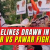 Article image for: Sharad Pawar camp watches as Ajit Pawar faction's meeting starts