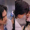 Kissing through face shields