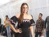 Huma Qureshi stuns in an all-black ensemble at Tarla promotions