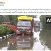 Low-lying areas around Purana Qila flooded