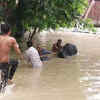Delhi Floods: Visual from Old Loha Bridge in Delhi