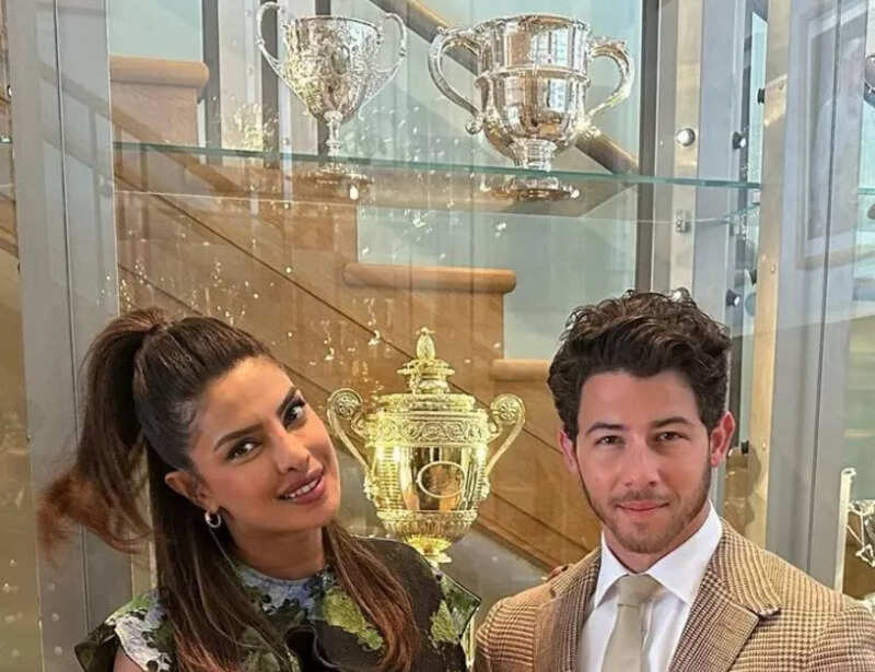 Priyanka Chopra and Nick Jonas attend Wimbledon women's final in style