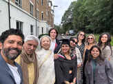 Farhan Akhtar attends daughter Shakya's convocation with wife Shibani Dandekar and ex-wife Adhuna Bhabani