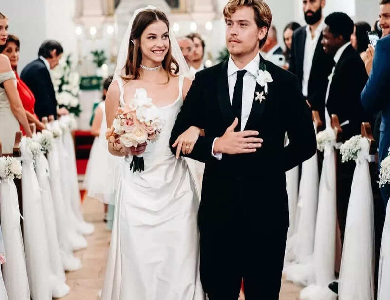 Barbara Palvin marries Dylan Sprouse in a dreamy corset gown during Hungarian wedding, see pictures