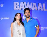 Janhvi Kapoor and Varun Dhawan promote their film Bawaal in style