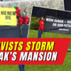 Article image for: WATCH: Climate activists cover <i class="tbold">rishi sunak</i>'s home in Black fabric to protest his climate policies