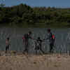 Article image for: Asylum-seekers traverse Rio Grande into the US