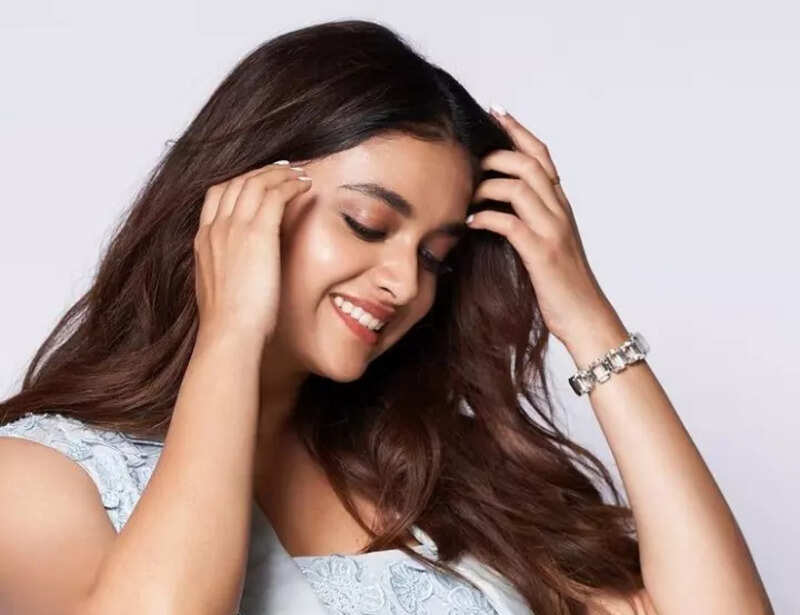 Keerthy Suresh heads into sophisticated style in sky blue blazer set