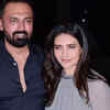 Article image for: Karishma Tanna styles her outfit with Faballey grey halter neck embellished, gets spotted with her husband