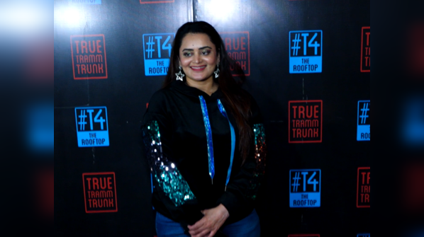 Bebika Dhurve attends sporting a glittery look