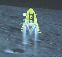 ​Chandrayaan-3 triumphs: Moon's south pole welcomes Earth's newest guest!​