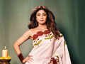 Shilpa Shetty stuns in a floral saree and one-shoulder blouse