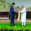 Canadian PM Justin Trudeau arrives at Delhi's Rajghat to pay homage to Mahatma Gandhi and lay a wreath.