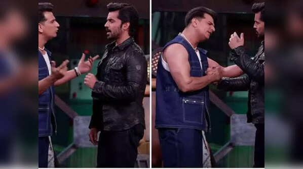 Gautam Gulati walks about of the set
