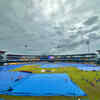 Toss has been delayed due to rain