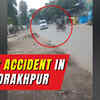 Article image for: On cam: Two injured as bike collides with police vehicle in UP's Gorakhpur