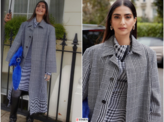 Sonam Kapoor exudes sophistication in a classy checkered Burberry ensemble, see pictures