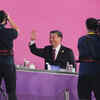 Chinese President Xi Jinping waves during the opening ceremony.