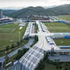 A view of the Fuyang Yinhu Sports Centre