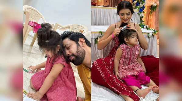 Cute moments with mom and dad