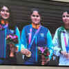 Women's 10m Air Pistol event medal ceremony