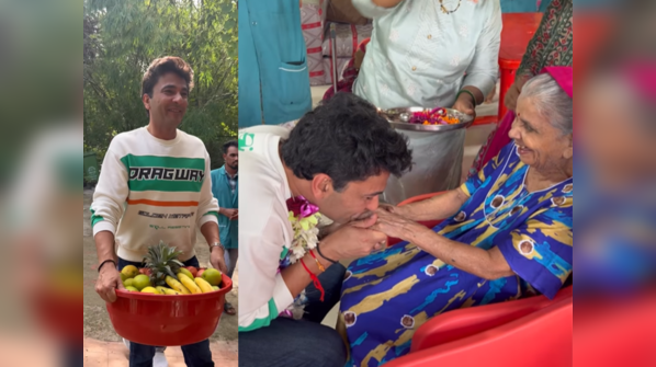 Vikas visited his late sister Radhika's Old Age Home