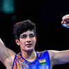 BOXING: Parveen beats Turdibekova of Uzbekistan to enter Women's 57kg semifinals. Parveen is assured of a medal